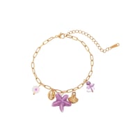 NMSB-E4510-1 Pulsera de estrella de mar morada Imagen4