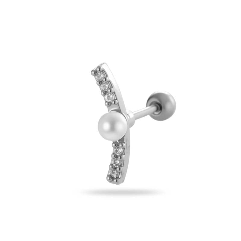 Blume Kupfer Gold Farbe Zirkon Piercings Ohrringe 