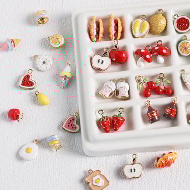1 pièce de perle de bijoux en alliage de fruits mignons à faire soi-même h5 Image3