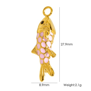 1 Pair Simple Series Cute Animal Stainless Steel Women's Pendants h5 