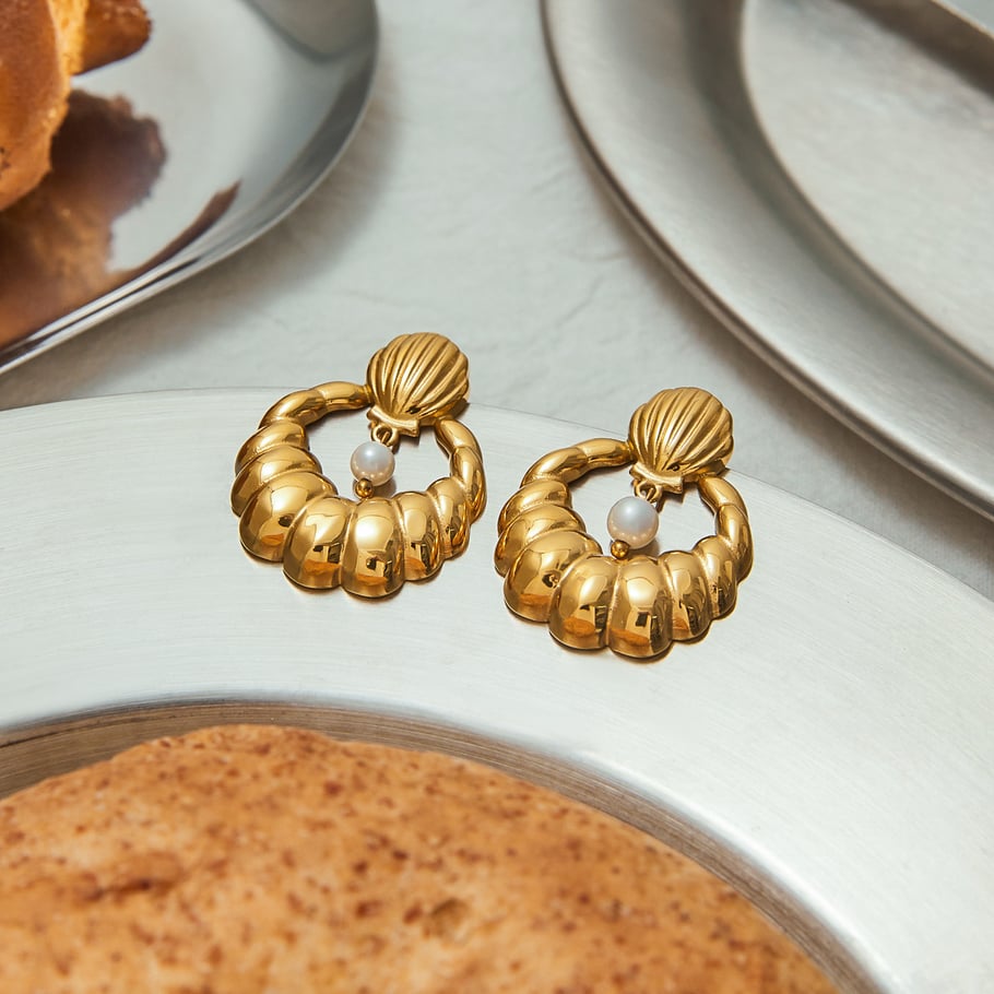Ins Style Edelstahl Gold Farbe Ohrstecker Bild5