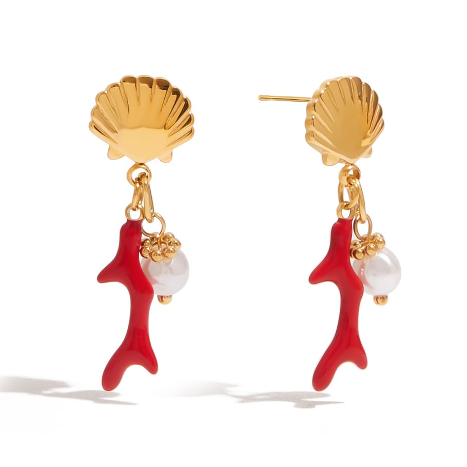 Ins Style Stainless Steel  Gold Color Drop Earrings 