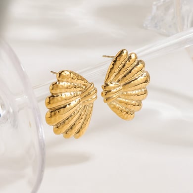Ohrstecker aus Edelstahl mit Muscheln in Goldfarbe h5 Bild4