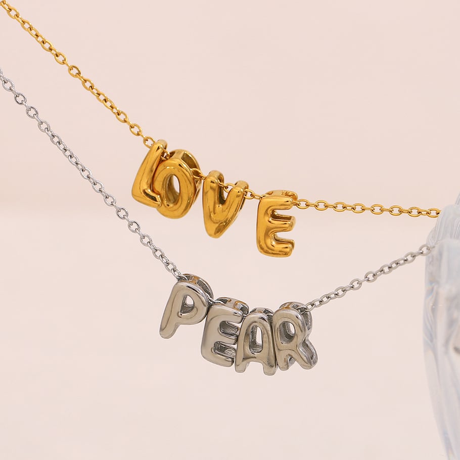 Simple Series DIY Fashion Letter Stainless Steel Women's Pendant h5Picture4