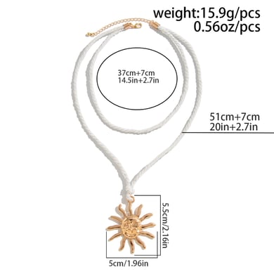 Ins Style Sun Alloy Pendant Necklaces h5 Picture2