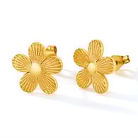 GE941-Stahl Ohrringe Gold 