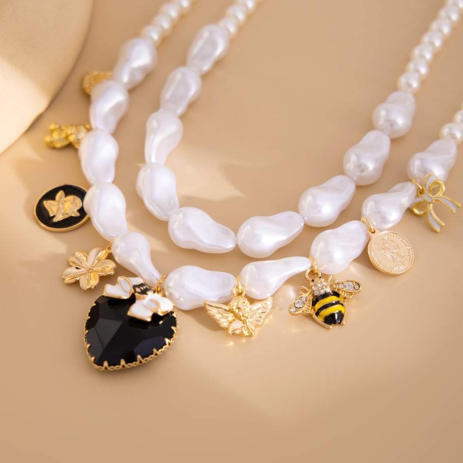 Retro Heart Alloy Layered Necklaces Picture5