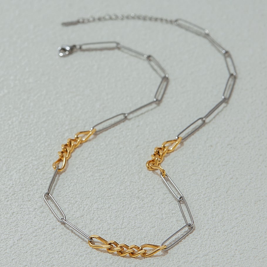 Simple Chain Stainless Steel Mixed Color Chain Necklaces h5Picture6
