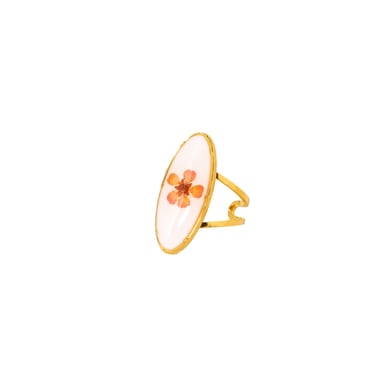 1 Paar Statement-Ringe aus Edelstahl der Romantischen Serie mit eleganten Blumen in Goldfarbe h5 Bild5
