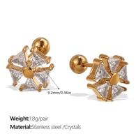 EH1004WEG crystal gold earrings Picture7