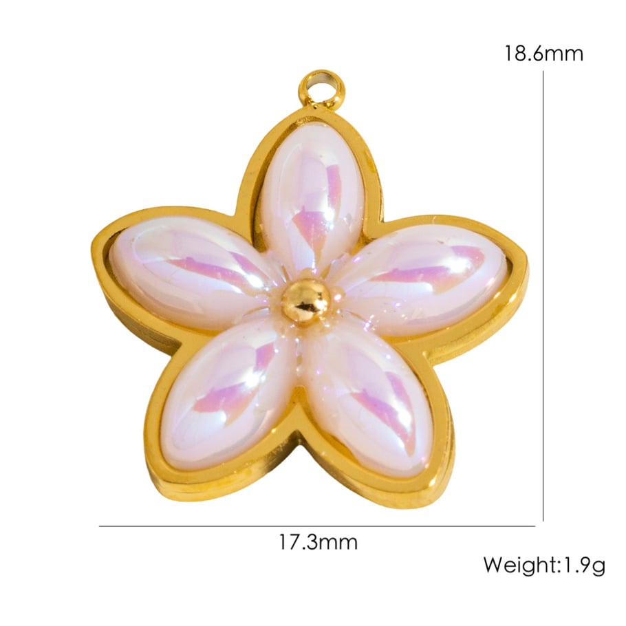 1 Paar einfache Serie Retro geometrische Edelstahl Gold Farbe Damen Anhänger 