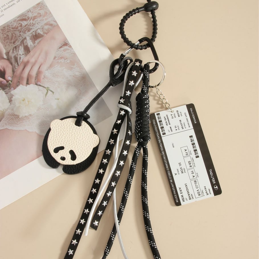 PU-Accessoires im Retro-Stil in Panda-Form für Damentaschen Bild5