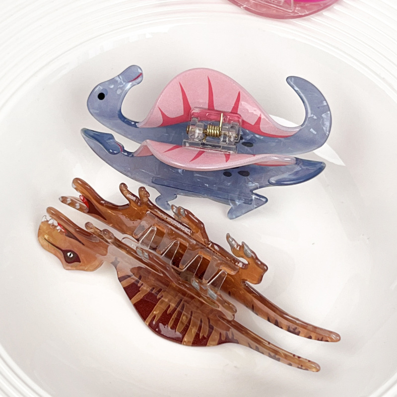 1 Piece Cute Little Dinosaur Acrylic Women's Hair Claws Picture3