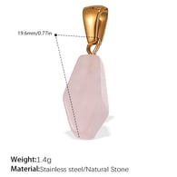 PJ470PKG Ciondolo in oro e quarzo rosa Immagine3