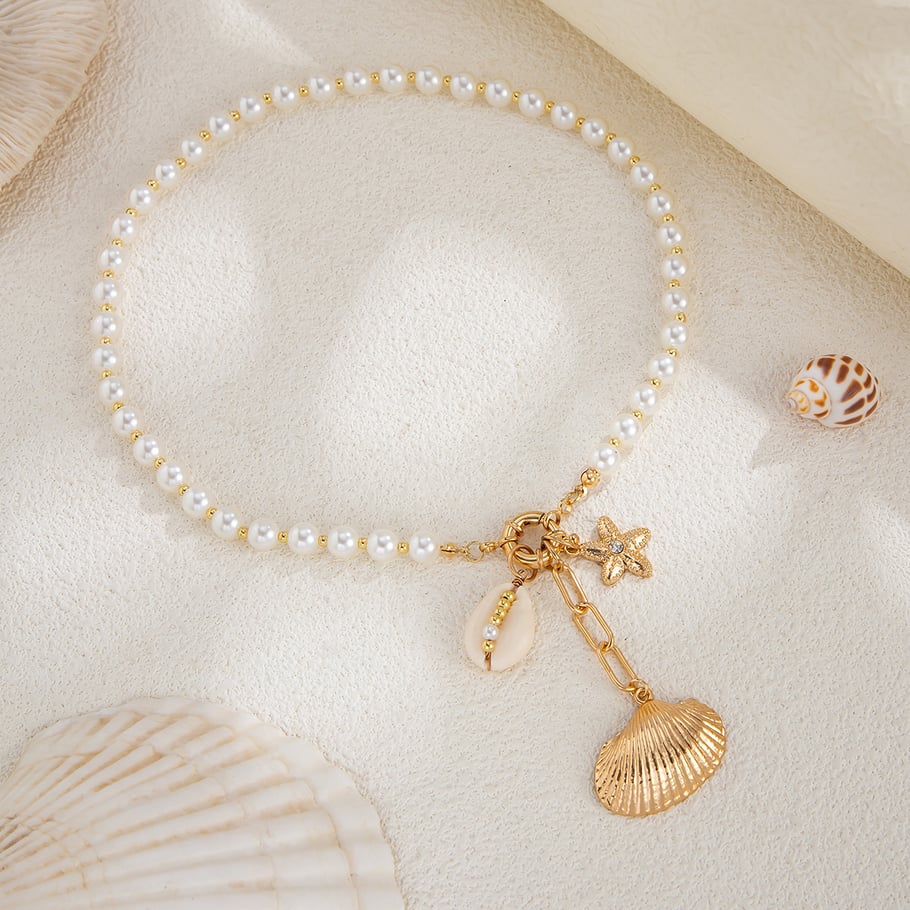 Shell Alloy Beaded Necklaces Picture6