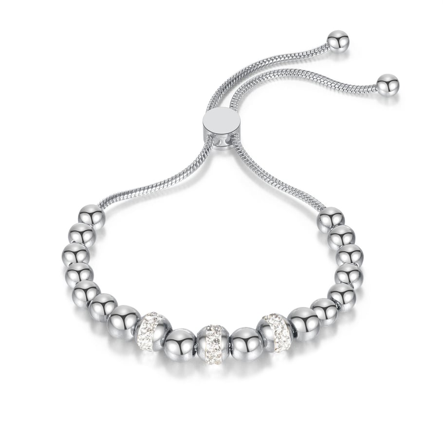 1 bracelet quotidien en acier inoxydable doré pour femme avec perles 