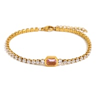 3MM Zirkonia Armband - Goudpoeder Afbeelding4