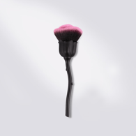 Rose-Mattschwarz-Schwarzer Basispuderkopf-Blumenförmiger loser Puderpinsel + OPP-Verpackung Bild12