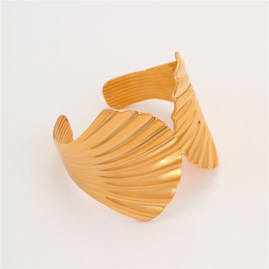 Pulseras de mujer con forma de estrella de mar y concha ancha estilo resort Imagen6