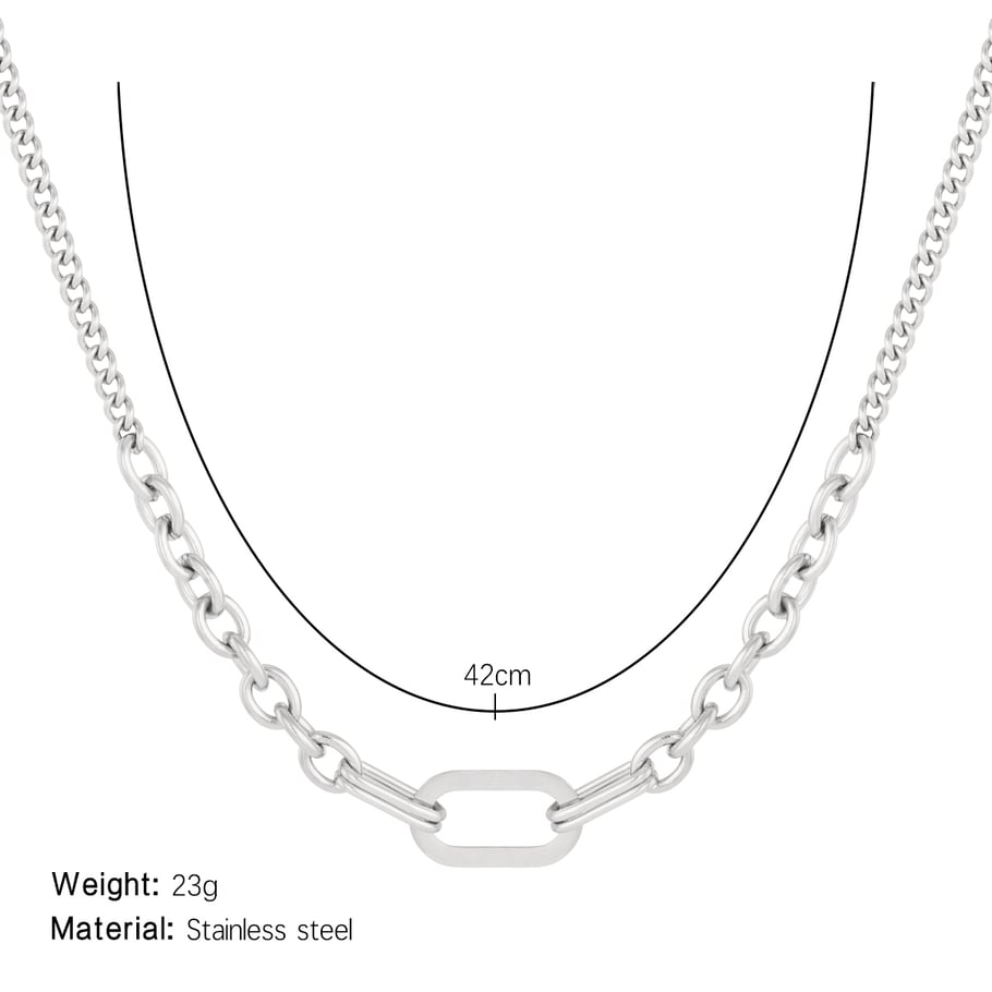 Classic Squircle Chain Stainless Steel Gold Color Women's Chain Necklaces Picture2