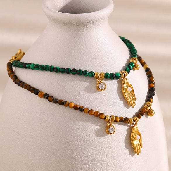 1 Piece Luxury  Retro Pendant Stainless Steel Bracelets 2