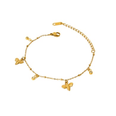 Pulseras de acero inoxidable con mariposas coloridas y de moda para mujer h5 Imagen5