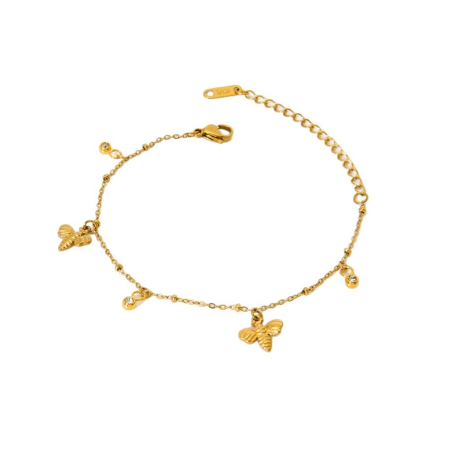 Pulseras de acero inoxidable con mariposas coloridas y de moda para mujer Imagen5
