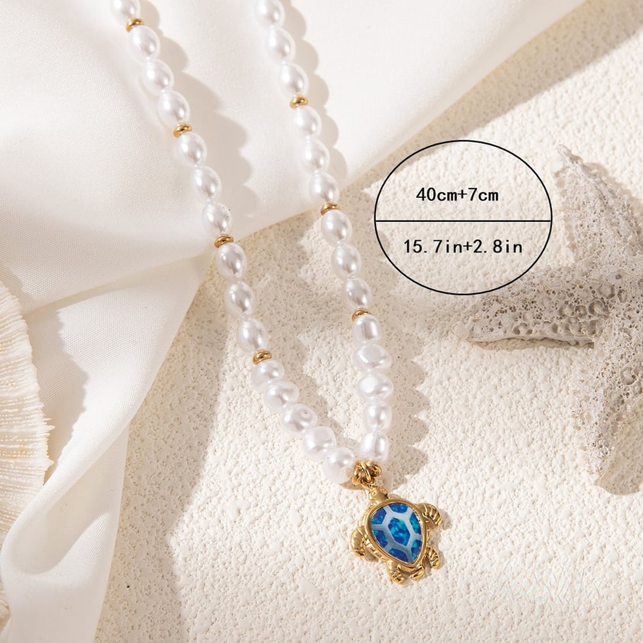 Vacation Series Starfish Stainless Steel Women's Necklaces h5Picture8
