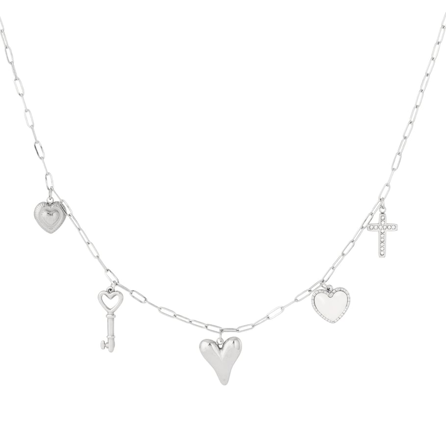 Sophisticated Heart Stainless Steel Gold Color Women's Pendant Necklaces