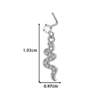 1 paire de piercings de nez pour femme en forme de cœur simple, couleur cuivre et or, zircone h5 Image2