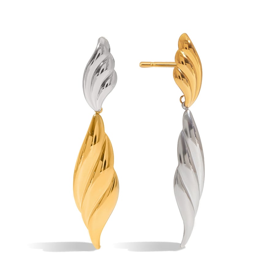 Stainless Steel Mixed Color Drop Earrings