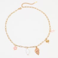 NMSN-F419-1 Collar de caracola rosa Imagen9