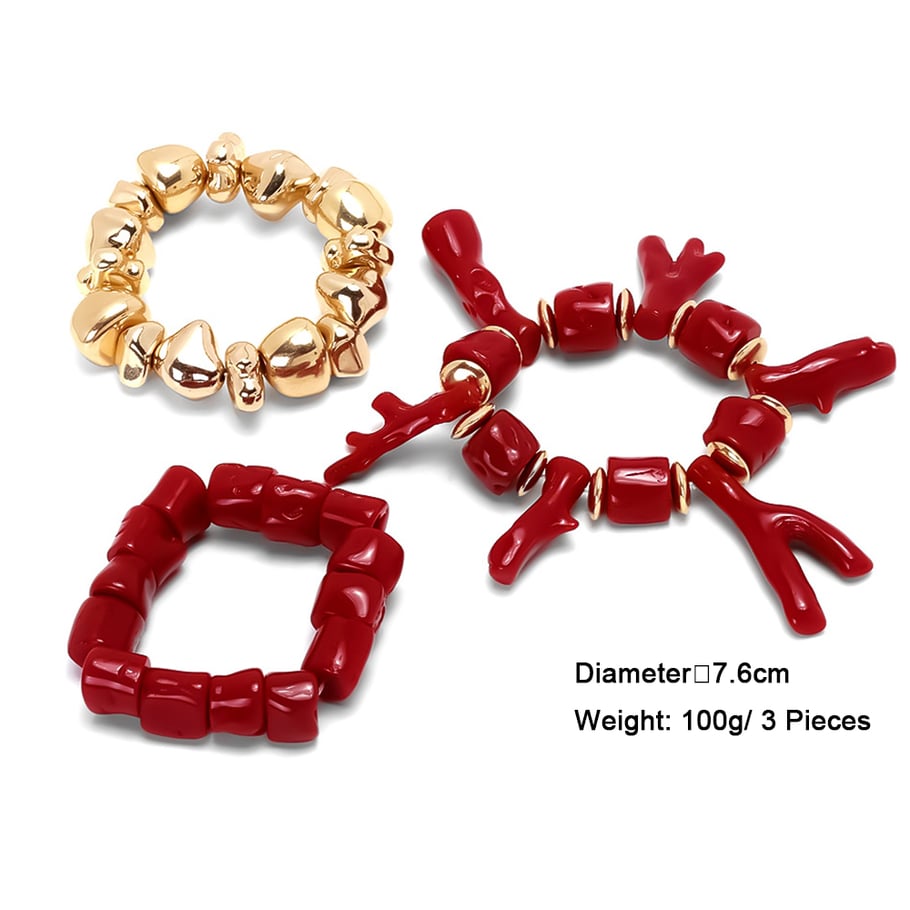Statement-Armbänder aus Korallenharz 
