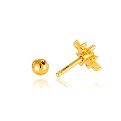 1 Paar Simple Series Simple Heart Kupfer Gold Farbe Zirkon Damen Piercings Ohrringe h5 Bild8