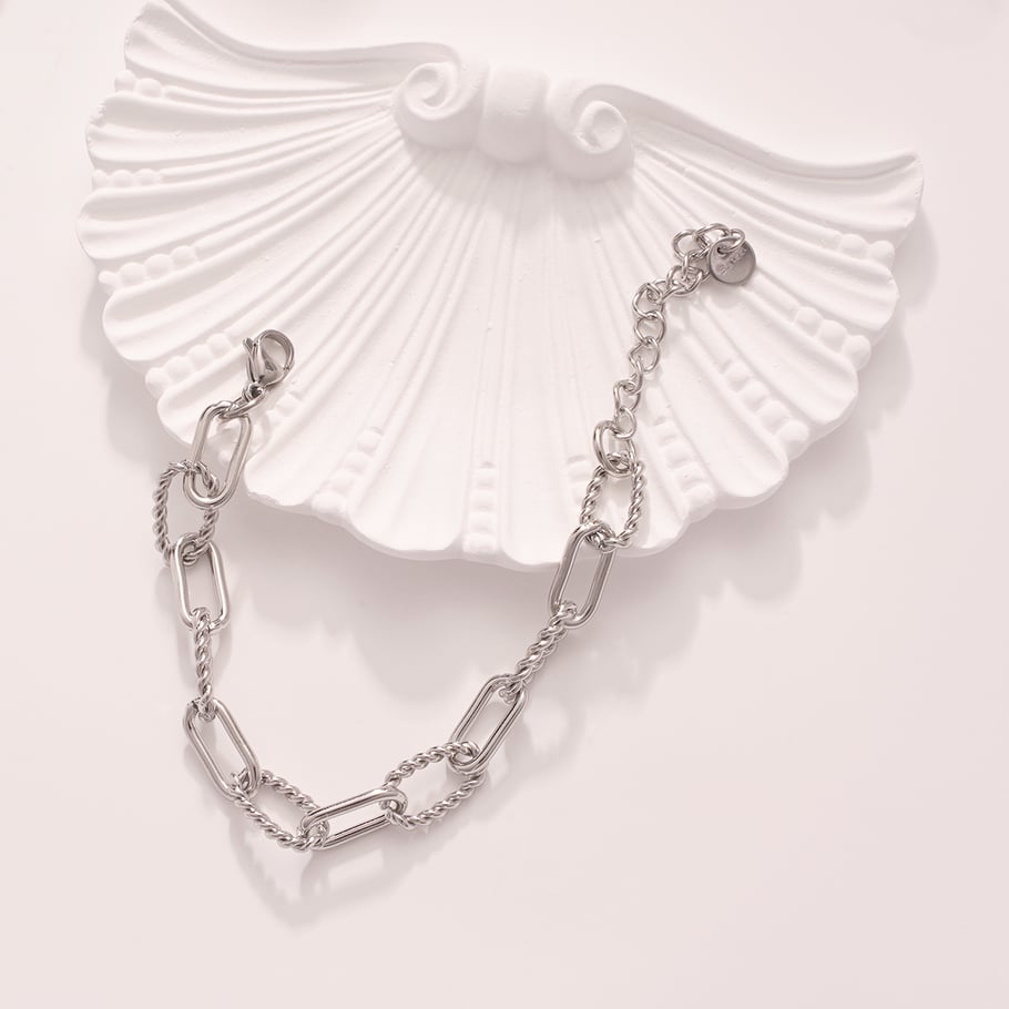 Bracelets à chaîne torsadés en acier inoxydable doré pour femme Image6