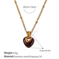 XL467BNG brown drop gold necklace 