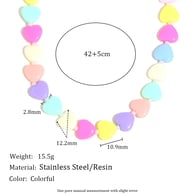 Acrylic colored necklace Picture2