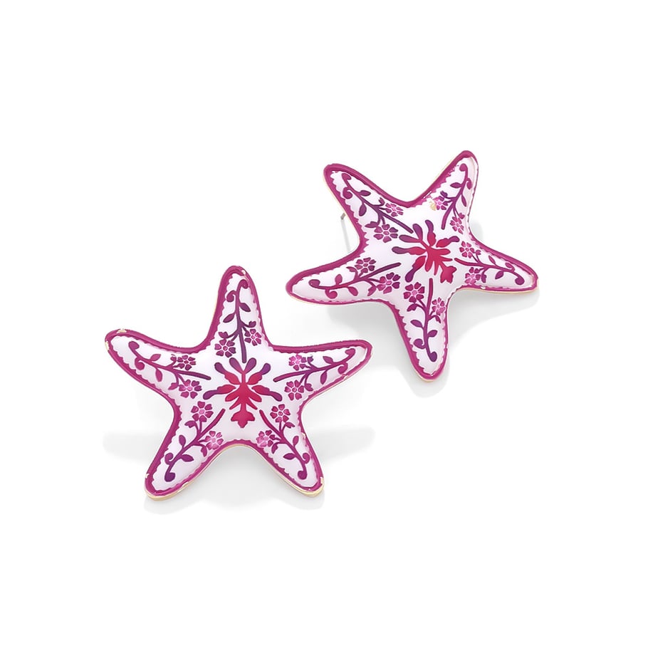 Vacation Alloy Starfish Stud Earrings Picture4