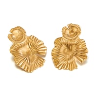 GE968-Stahl Ohrringe Gold 