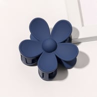 Forcina per capelli con fiore grande satinato - Blu reale Immagine6