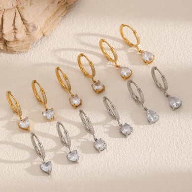 Ins Style Edelstahl Gold Farbe Tropfen Ohrringe h5 Bild2