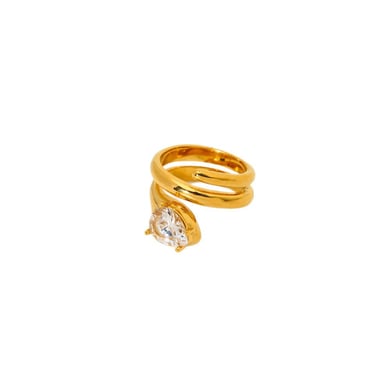 Anillos de acero inoxidable para mujer con forma de gota sencilla h5 Imagen5