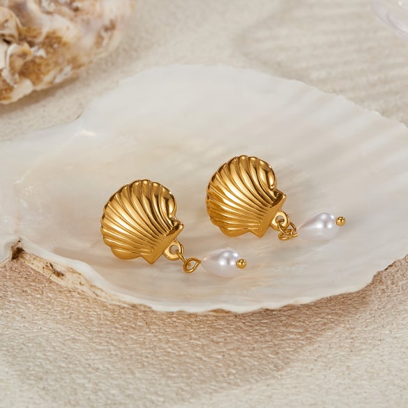 1 Pair Simple Series Daily Geometric Stainless Steel   Gold Color  Women's Drop Earrings 2