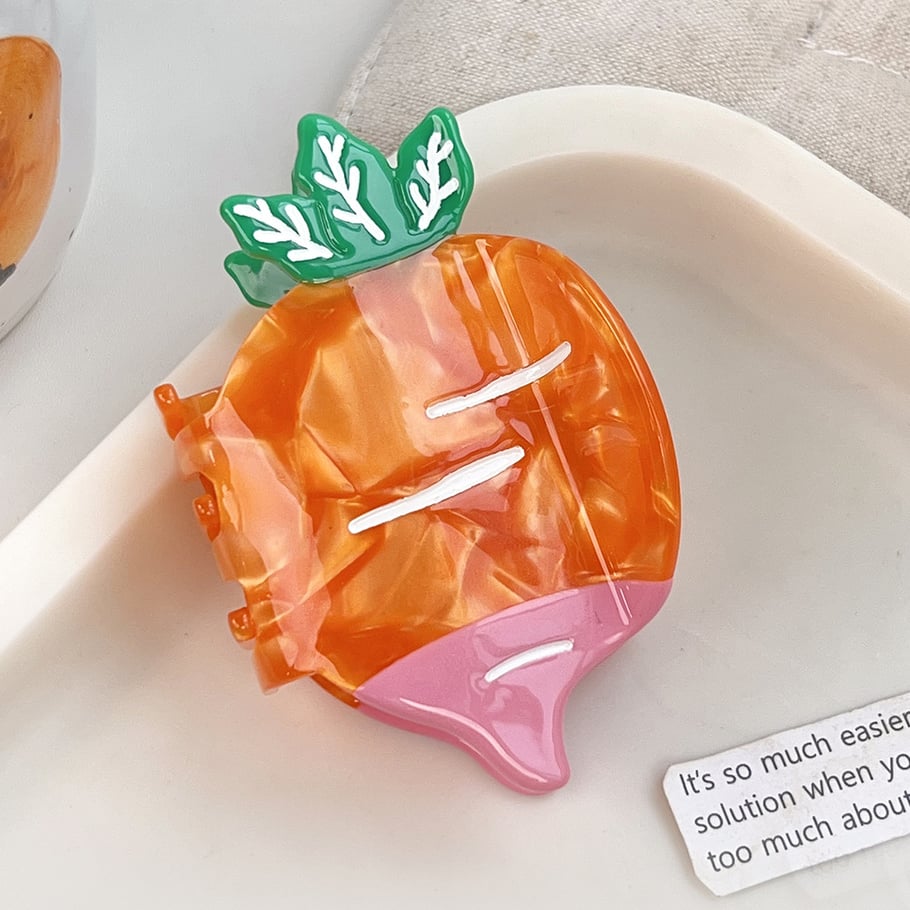 1 Paar Haarklammern aus Acetat für Damen der Romantic Series Sweet Plant 