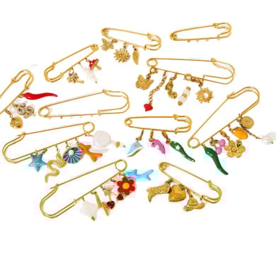 1 paio di spille in acciaio inossidabile color oro con motivo floreale giornaliero della serie lussuosa h5 Immagine4