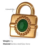 PJ500GNG Green Stone Gold Pendant Picture30