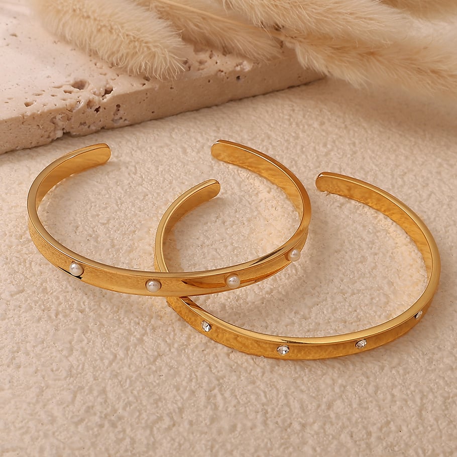 Stainless Steel Gold Color Cuff Bracelets Picture3