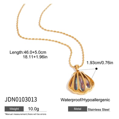 Ins Style Stainless Steel Gold Color Shell Earring Sets h5 Picture2