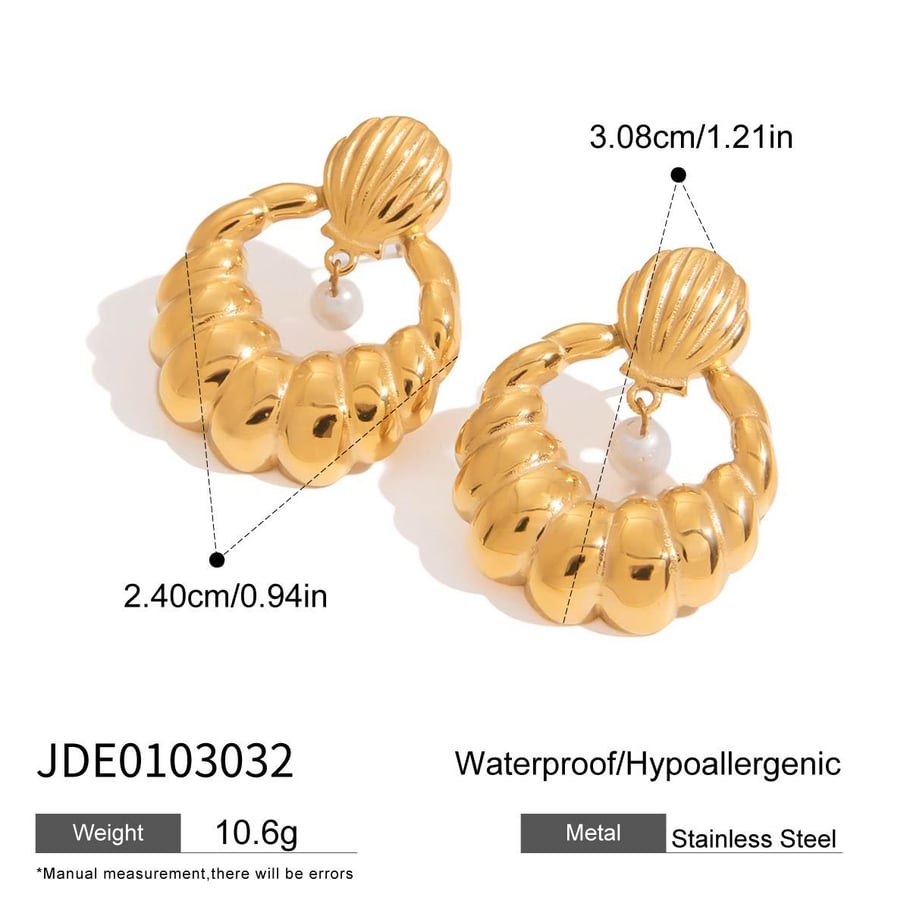 Ins Style Edelstahl Gold Farbe Ohrstecker Bild2