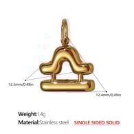 PJ431G9 Ciondolo in oro massiccio Bilancia Immagine9